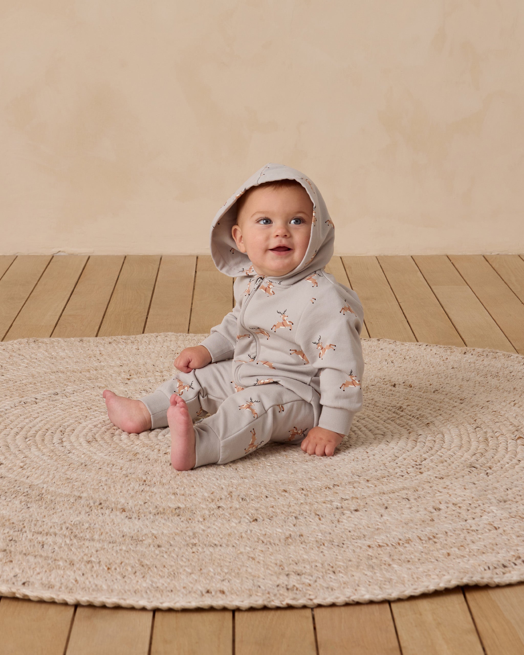 Quincy Mae Hooded Jumpsuit ||Reindeer