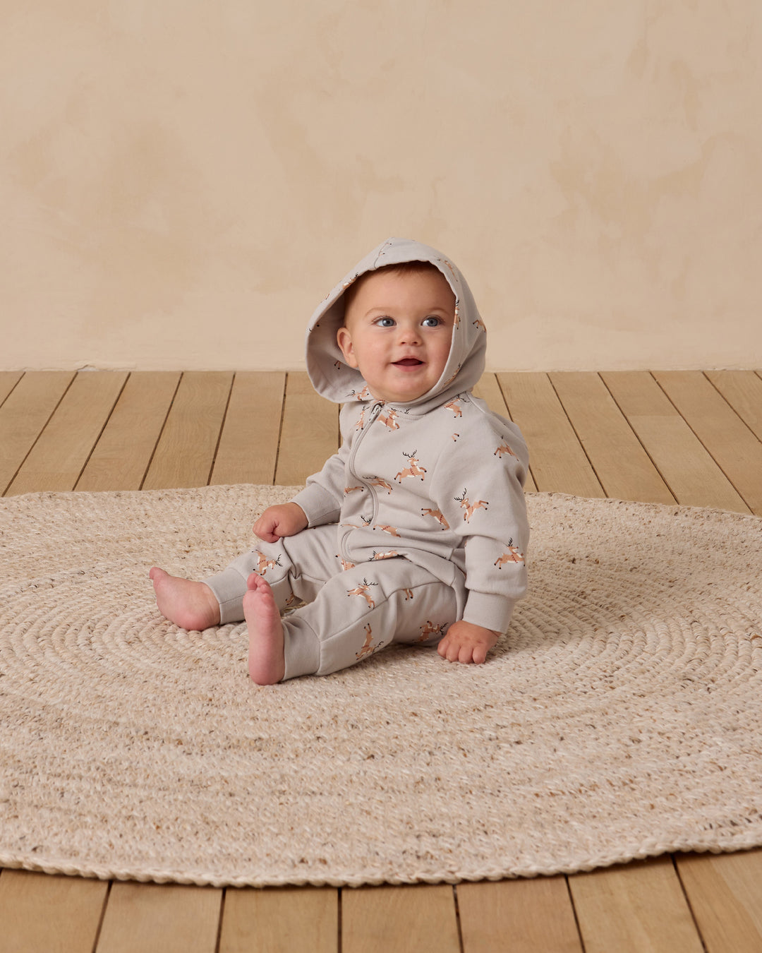 Quincy Mae Hooded Jumpsuit ||Reindeer