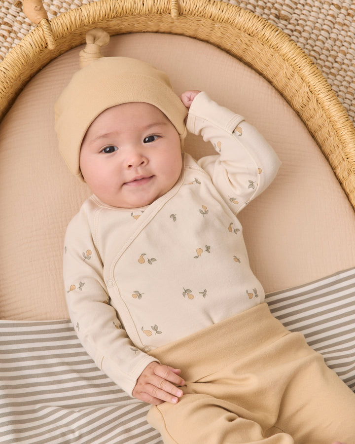 Quincy Mae Side Snap Bodysuit + Pant Set || Pears