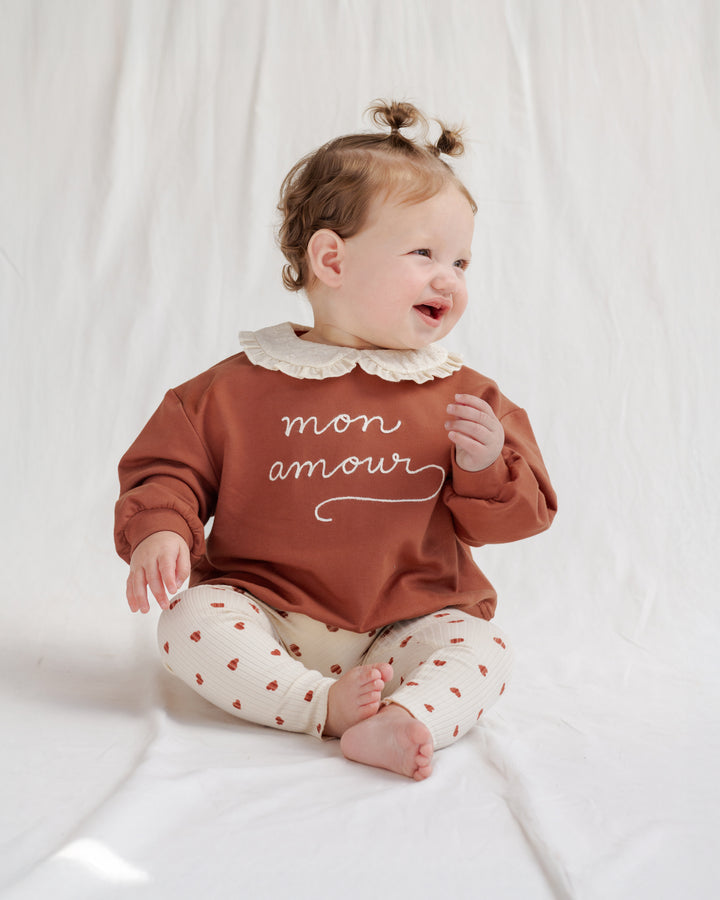 Quincy Mae Collared Sweatshirt || Mon Amour