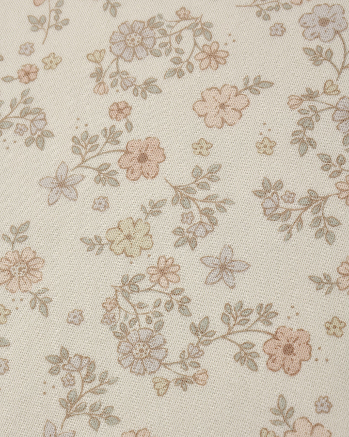 Quincy Mae Zip Long Sleeve Footie Sleeper || Floral Vine
