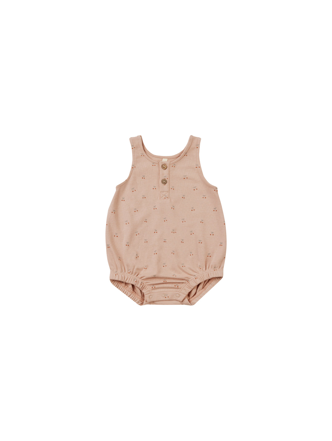 Quincy Mae sleeveless bubble romper ||  cherries