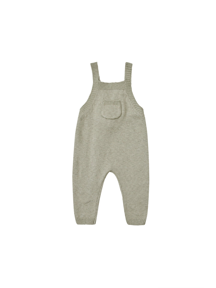 Quincy Mae knit overalls || sage