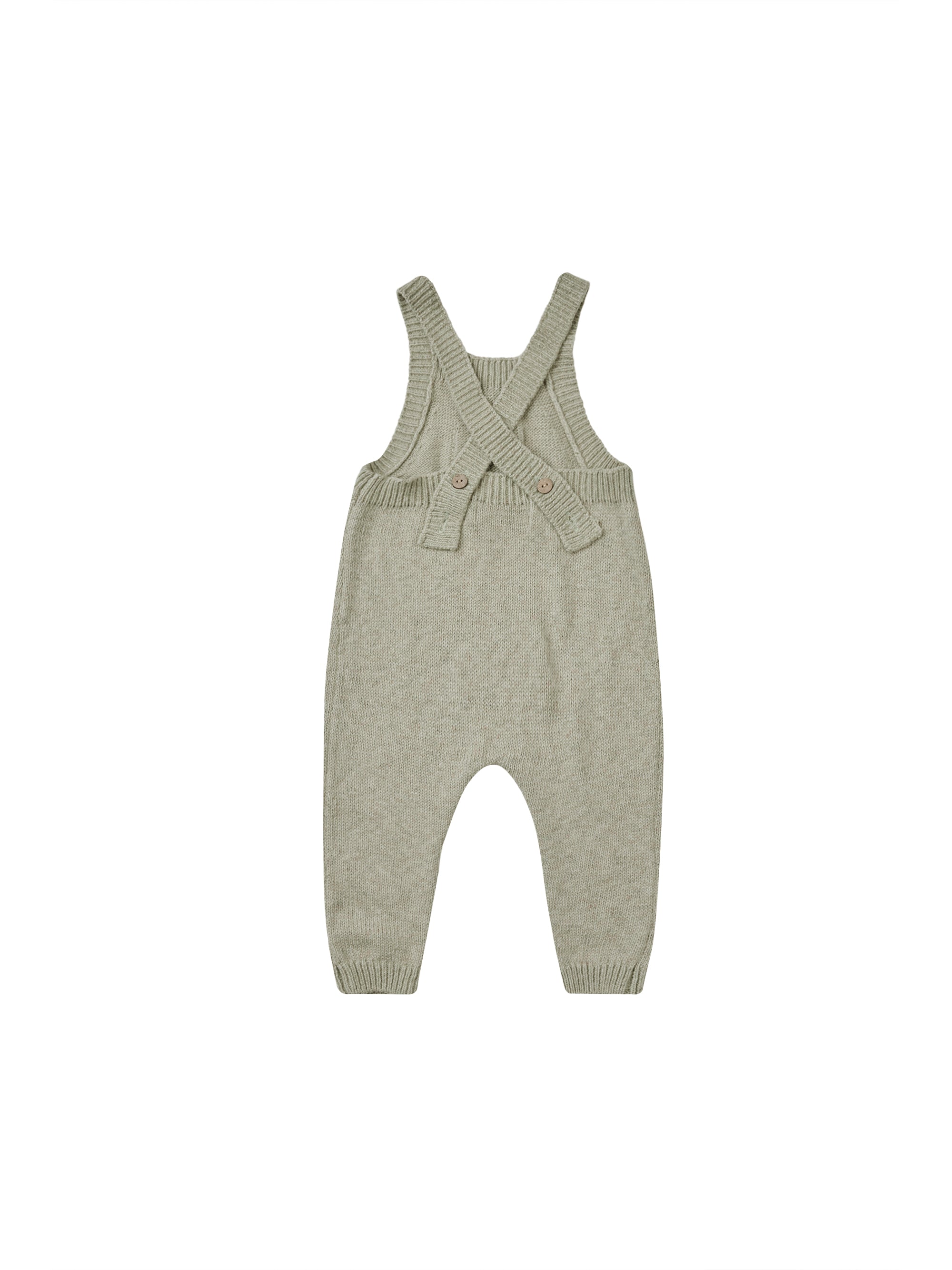 Quincy Mae knit overalls || sage