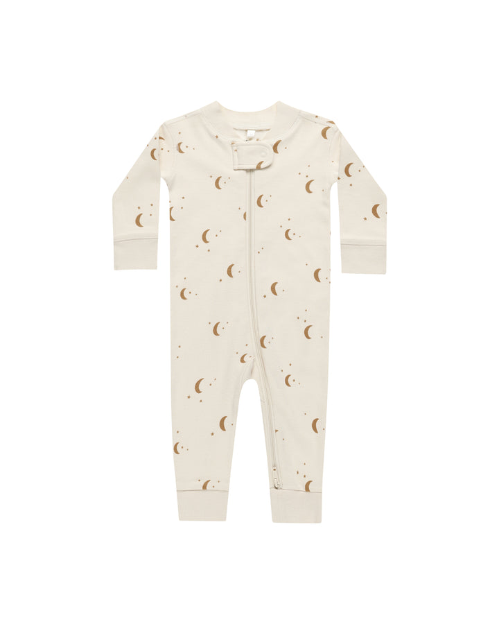 Quincy Mae Zip Long Sleeve Sleeper || Moons
