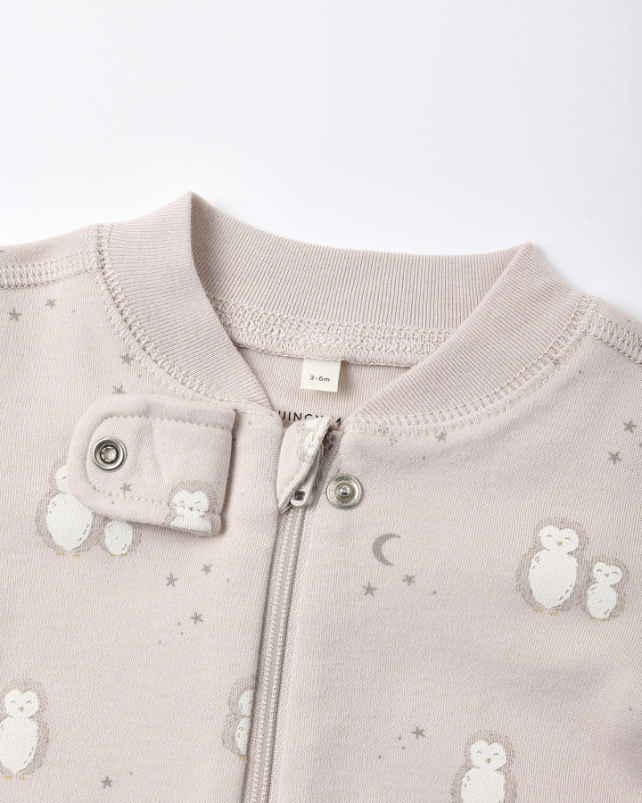Quincy Mae Zip Long Sleeve Sleeper || Owls