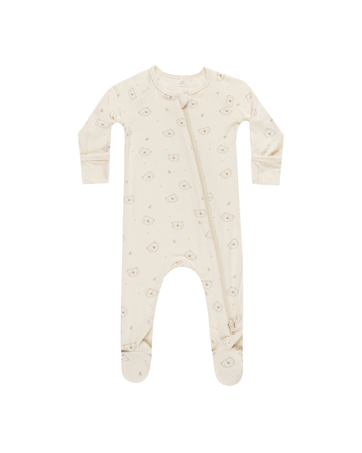 Quincy Mae Bamboo Zip Footie || Bears
