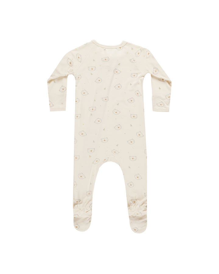 Quincy Mae Bamboo Zip Footie || Bears