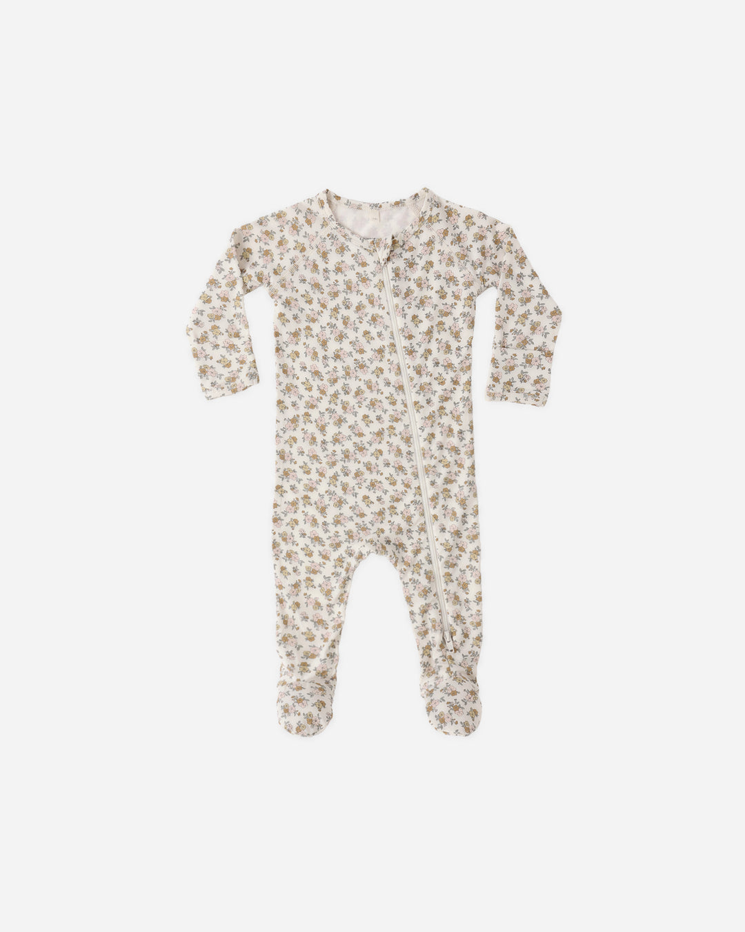 Quincy Mae Bamboo Zip Footie || Wildflower