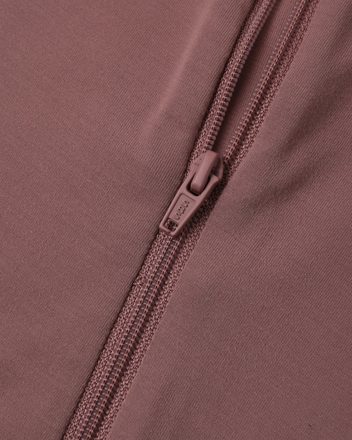 Quincy Mae Bamboo Zip Footie || Mulberry