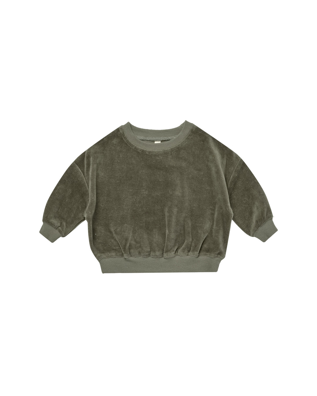 Quincy Mae velour relaxed sweatshirt || forest