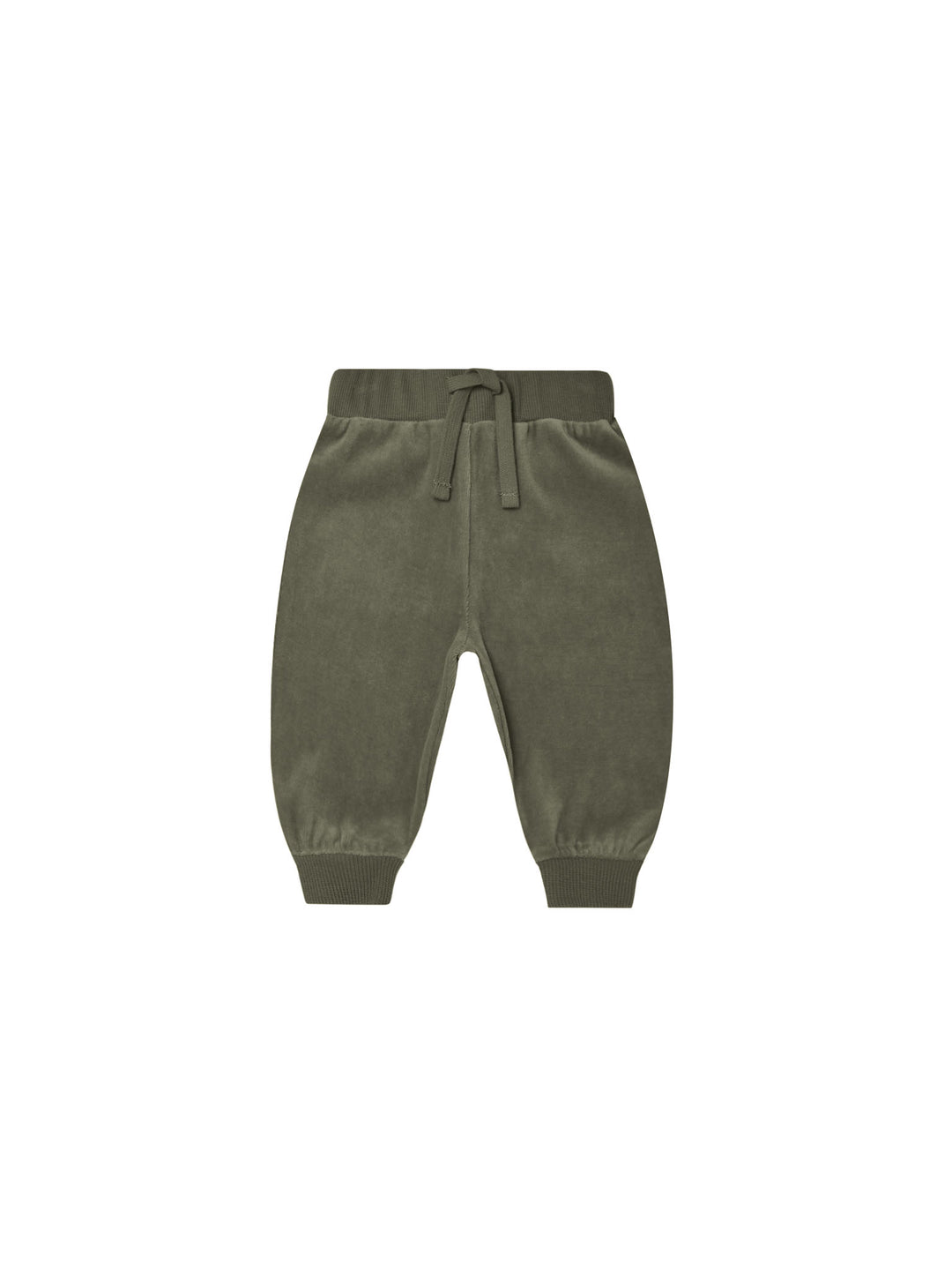 Quincy Mae velour relaxed sweatpant || forest