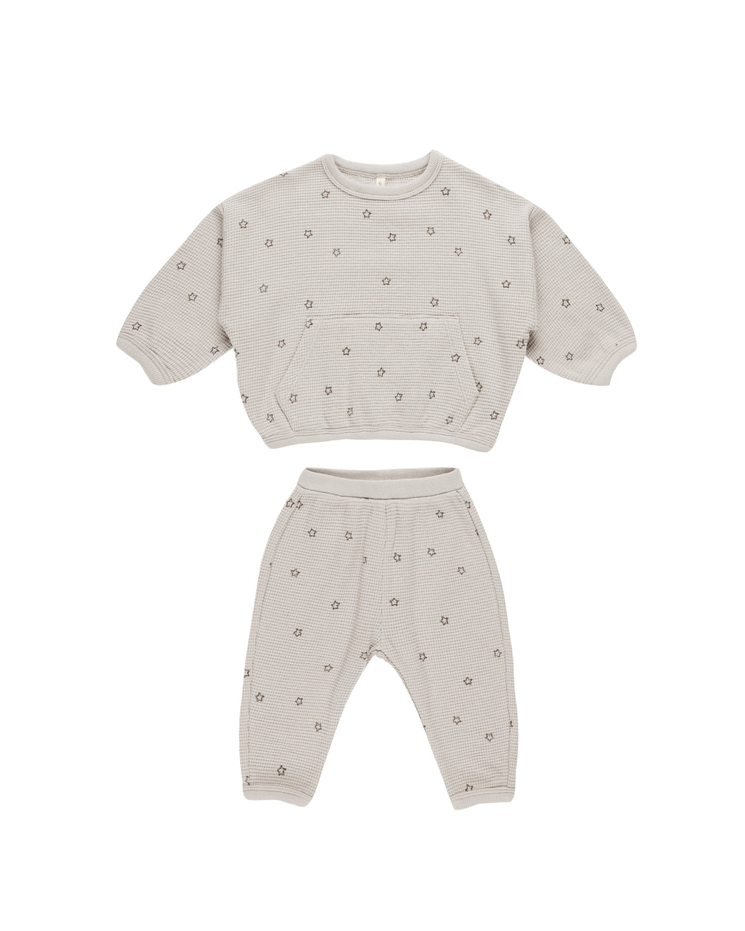 Quincy Mae Waﬄe Slouch Set || Stars