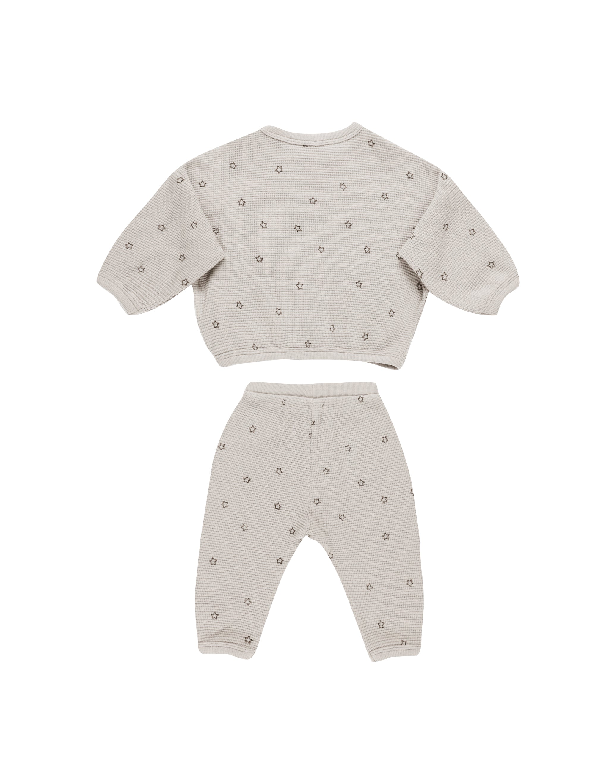 Quincy Mae Waﬄe Slouch Set || Stars