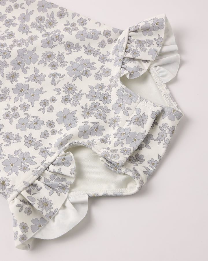 Quincy Mae Olivia Rashguard One-Piece || Blue Floral