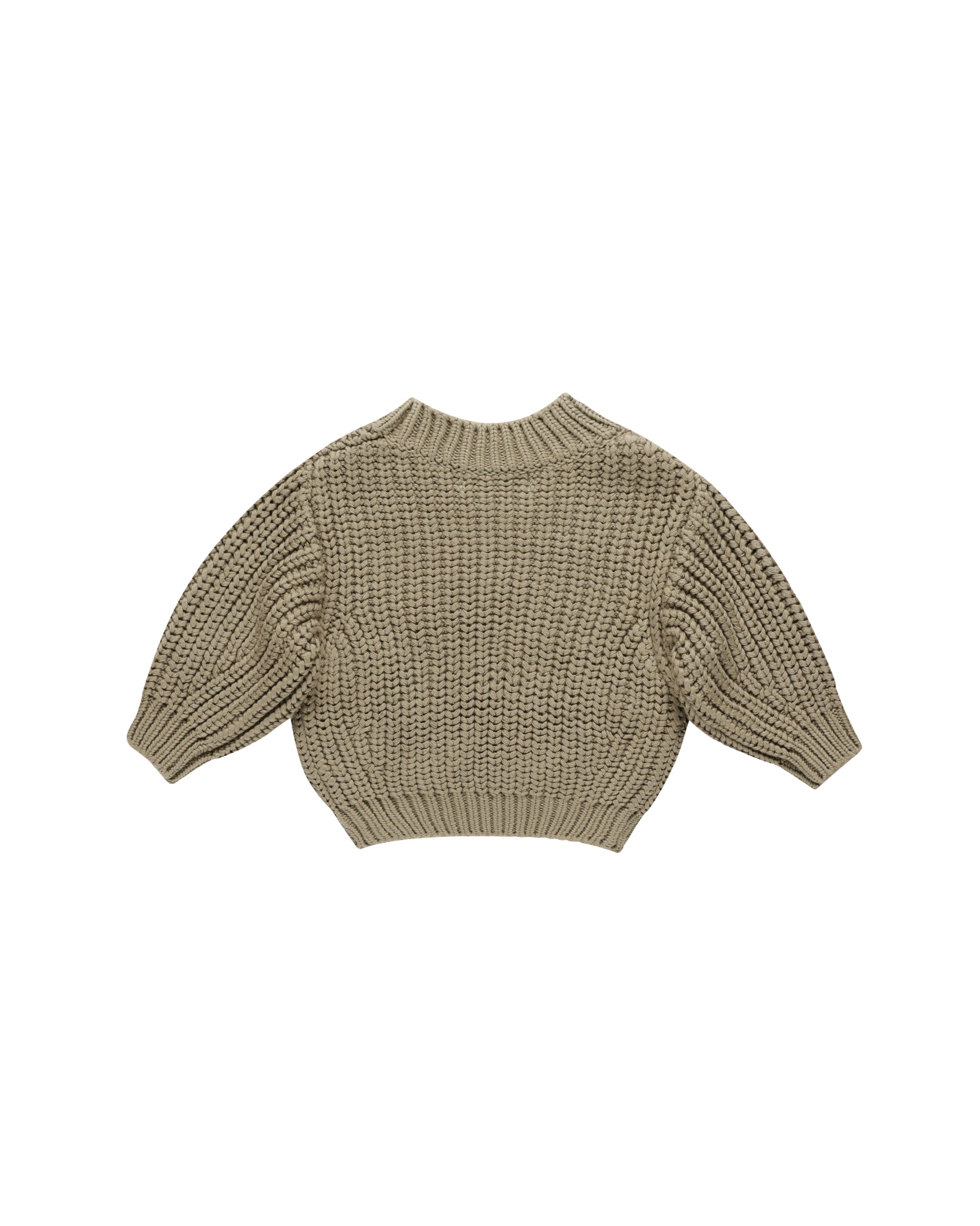 Quincy Mae Chunky Knit Sweater || Olive