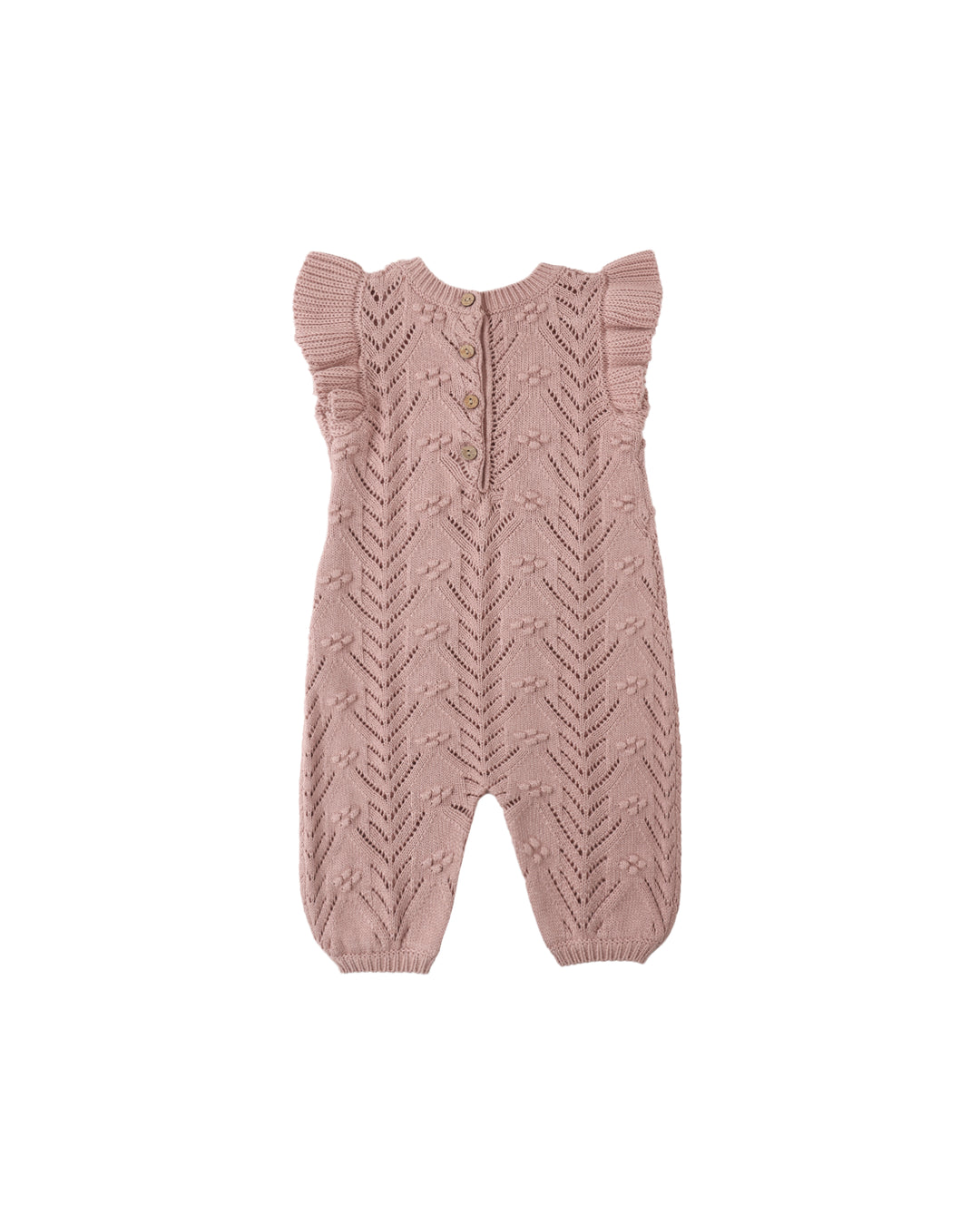 Quincy Mae Mira Knit Romper || Mauve