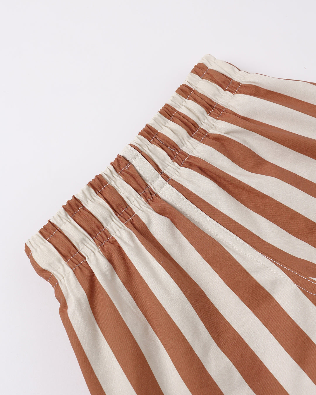 Quincy Mae Boys Swim Short || Retro Poppy Stripe