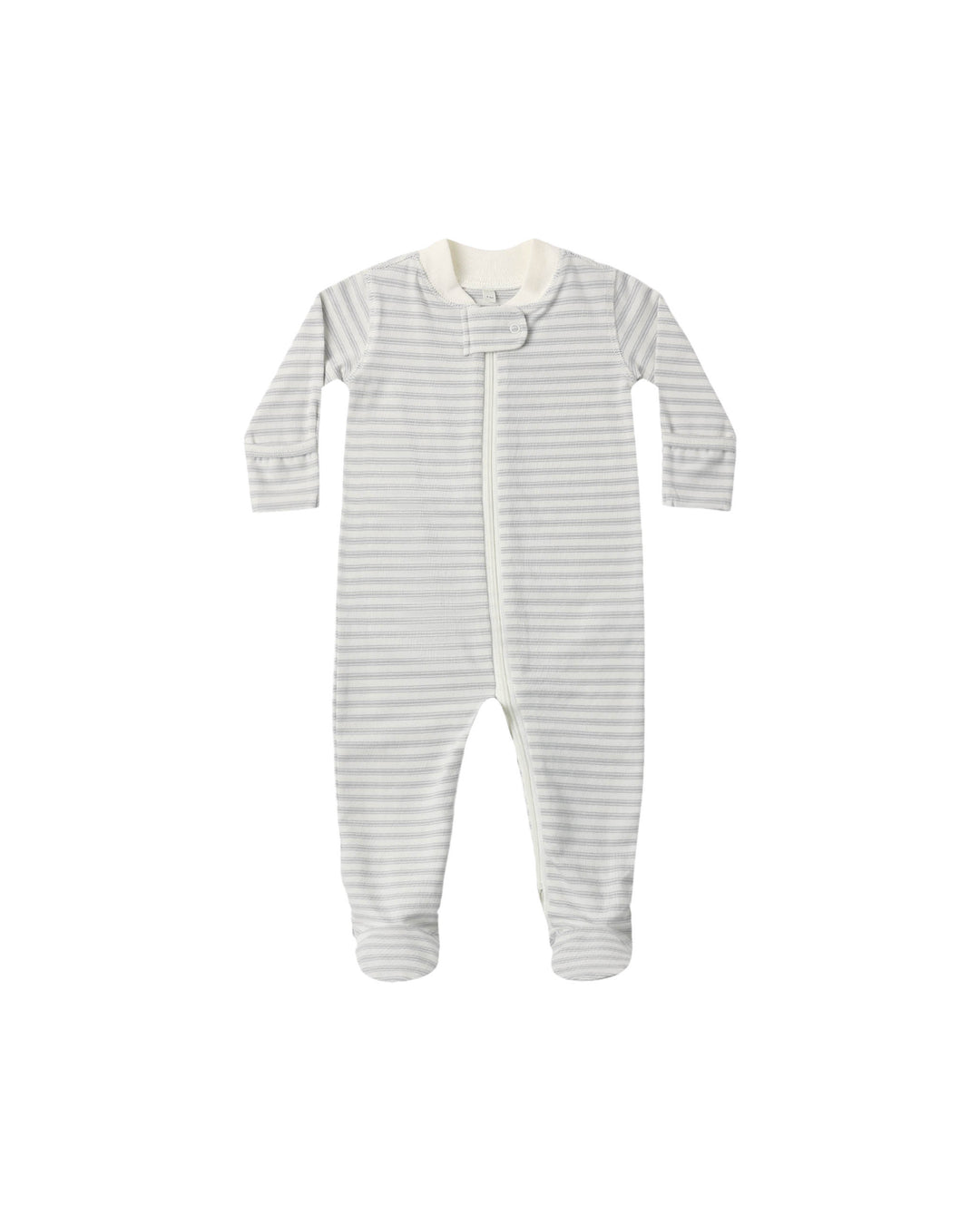 Quincy Mae Zip Long Sleeve Footie Sleeper || Cloud Stripe