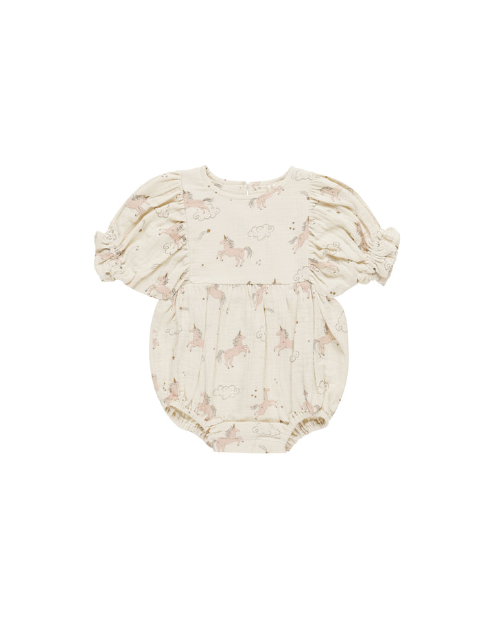 Quincy Mae Cosette Romper || Unicorns