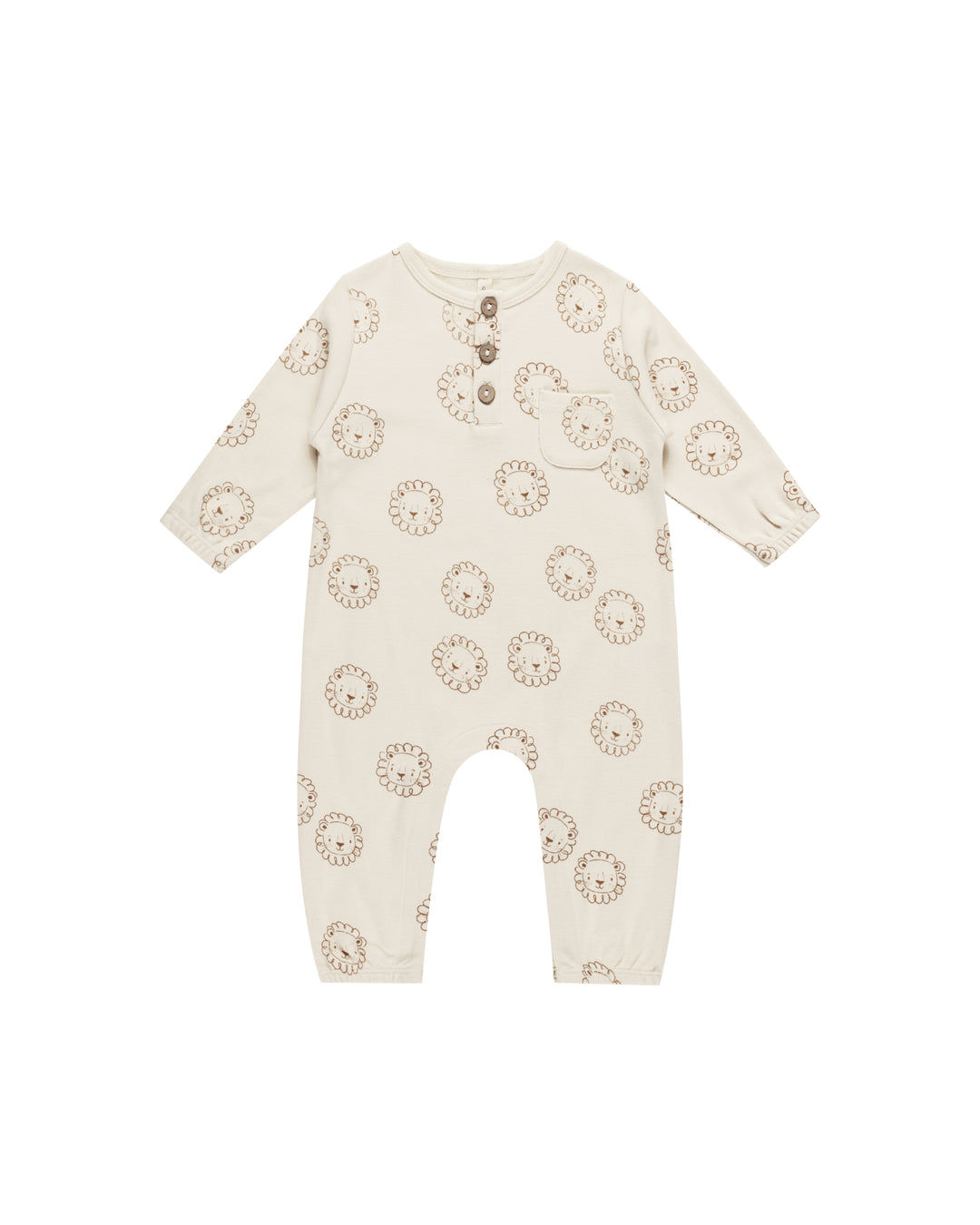 Quincy Mae Long Sleeve Pocket Jumpsuit ||  Lions