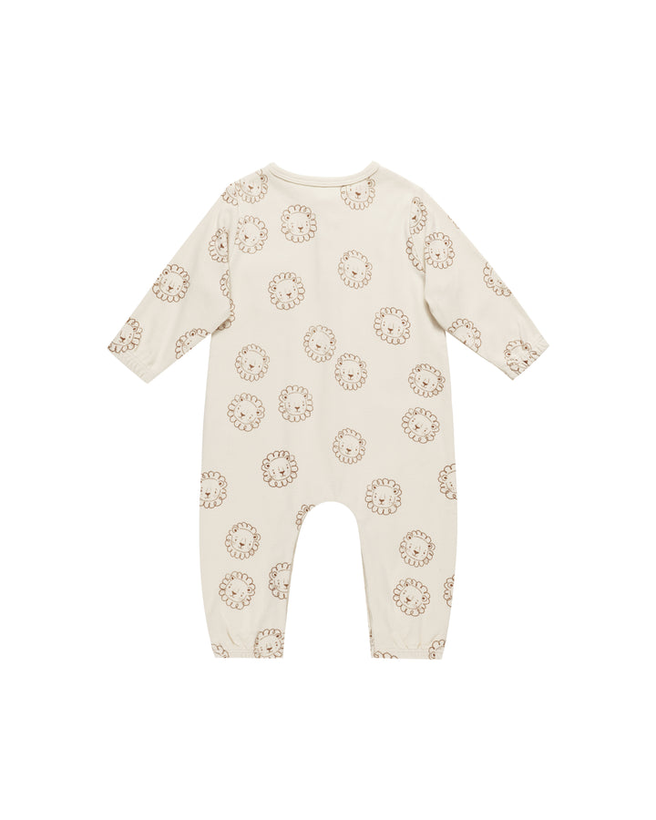 Quincy Mae Long Sleeve Pocket Jumpsuit ||  Lions