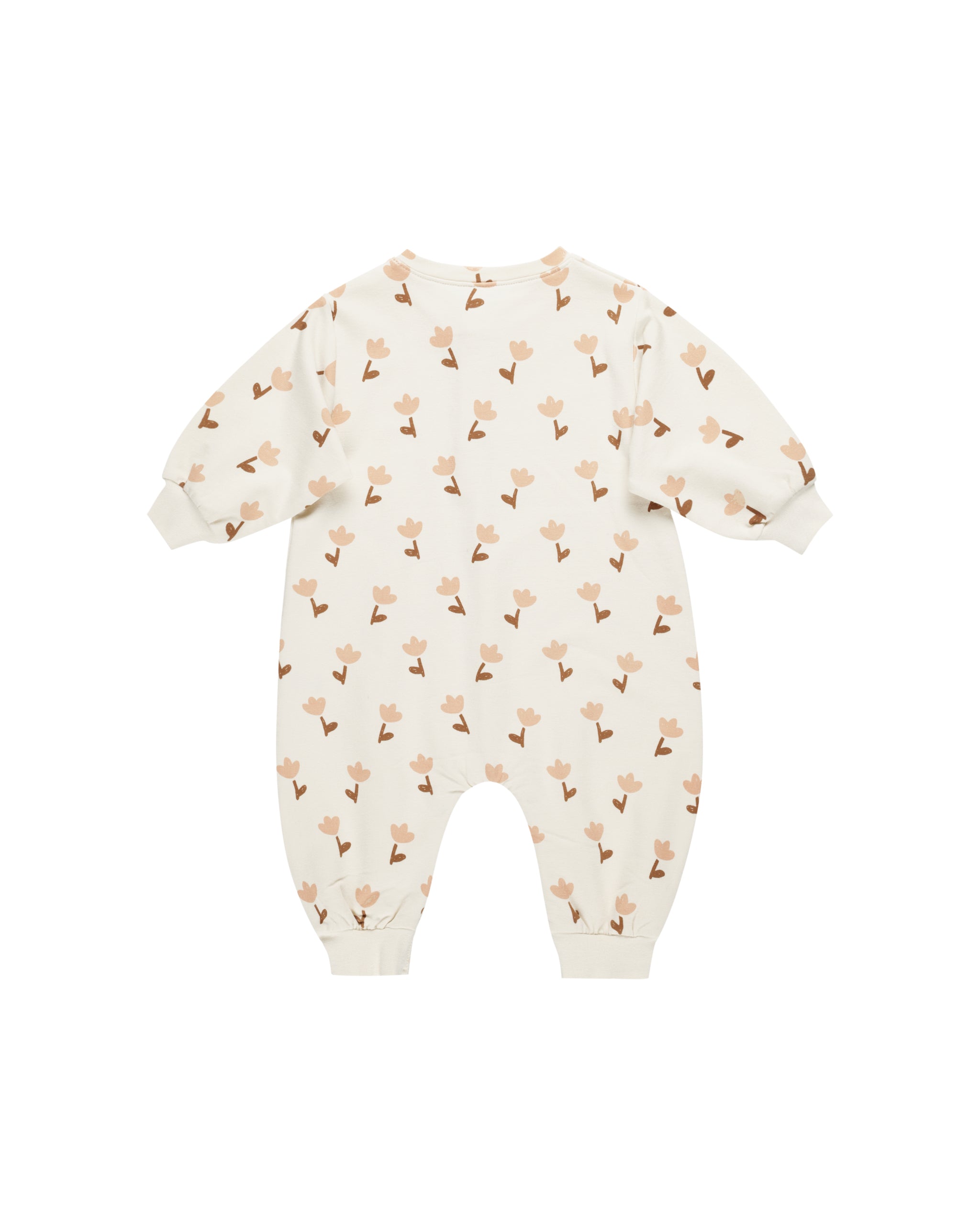 Quincy Mae Relaxed Fleece Jumpsuit || Tulips