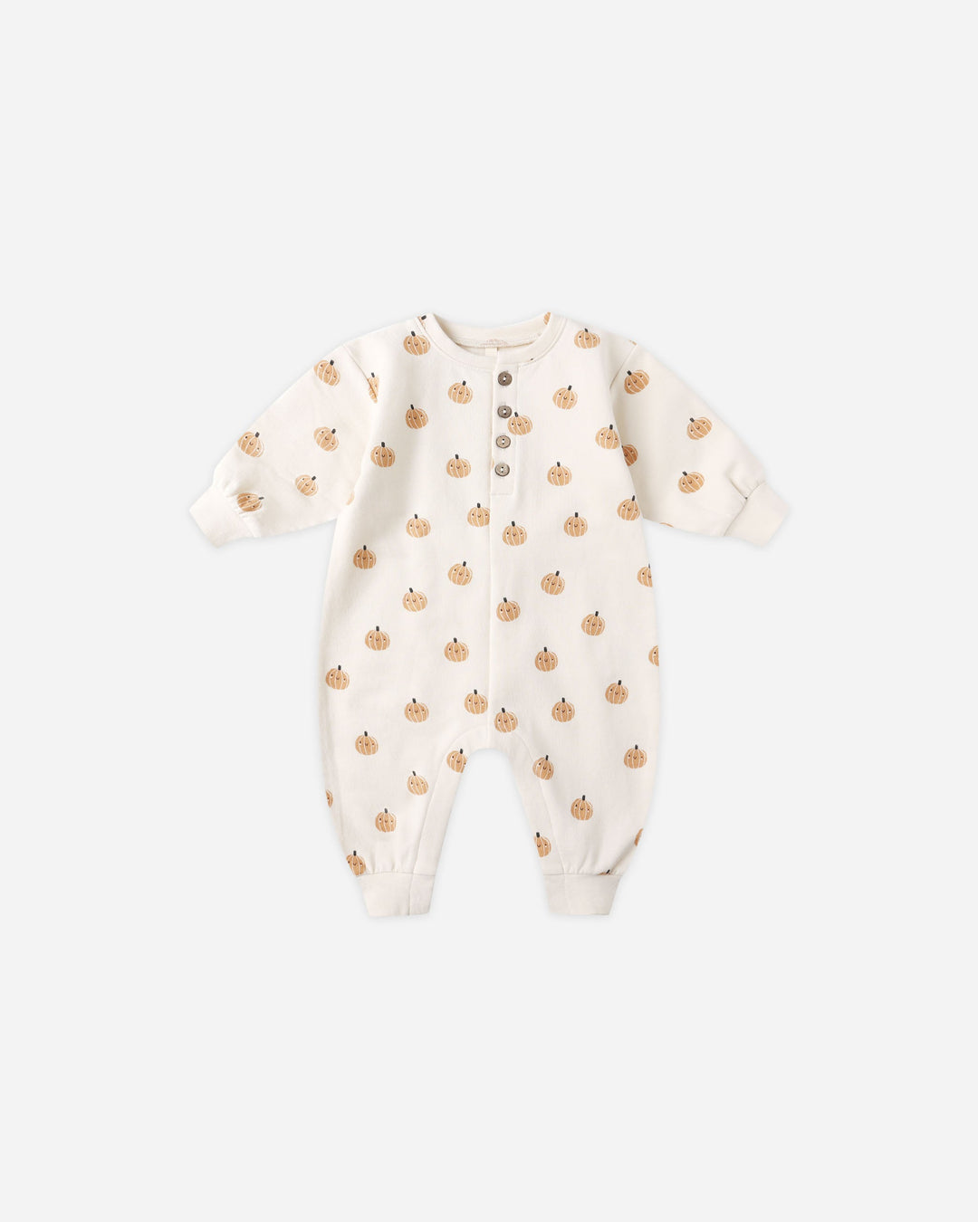 Quincy Mae Relaxed Fleece Jumpsuit | Smiley Pumpkins