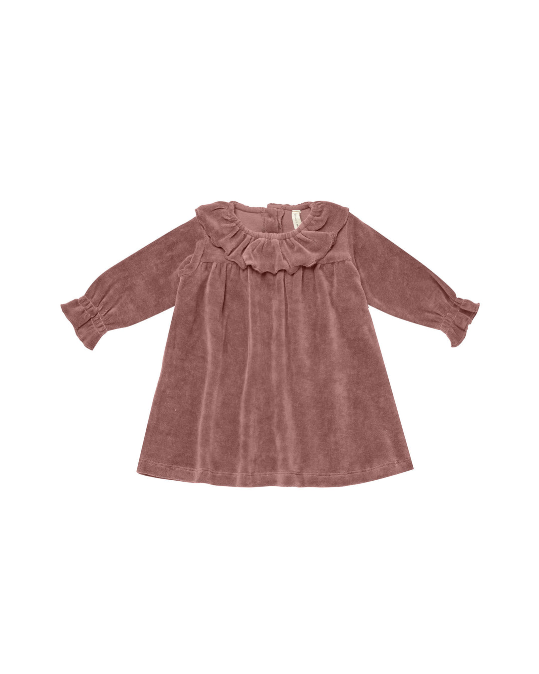 Quincy Mae velour baby dress || fig