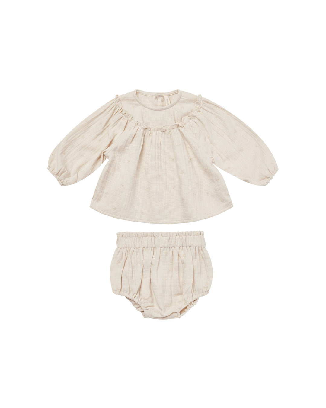 Quincy Mae mia top + bloomer set || daisy embroidery