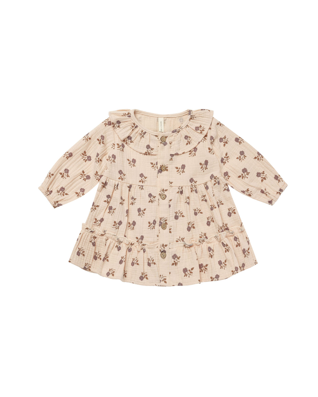 Quincy Mae ruffle collar button dress || fig flora