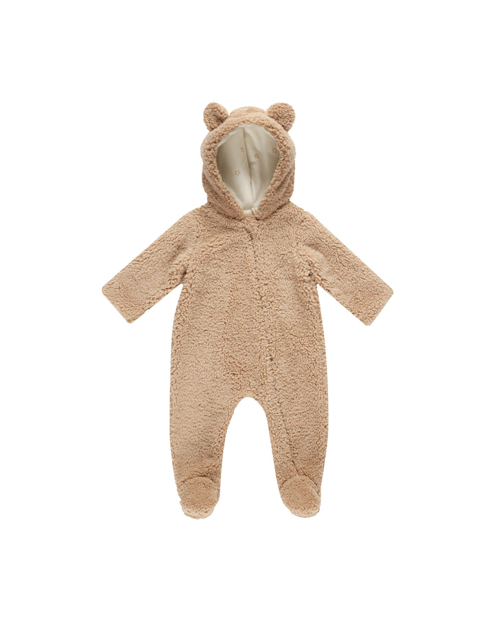 Quincy Mae Bear Jumpsuit || Beige