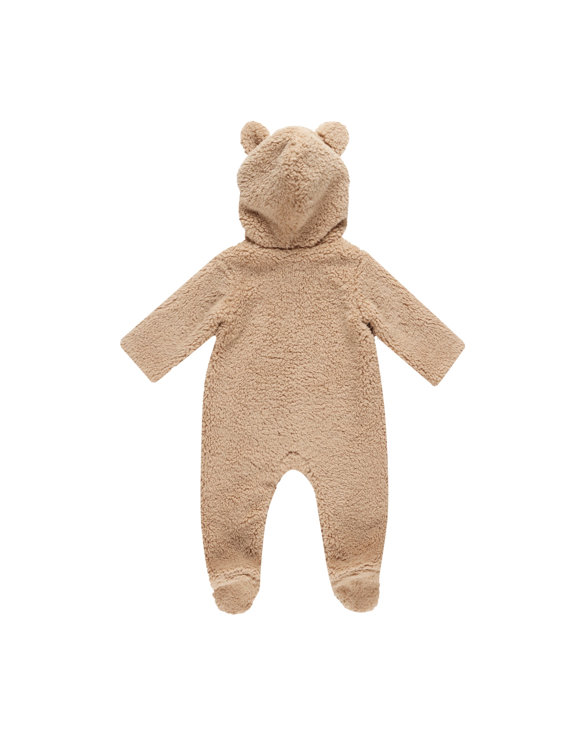 Quincy Mae Bear Jumpsuit || Beige