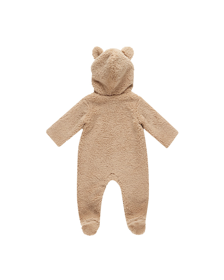 Quincy Mae Bear Jumpsuit || Beige
