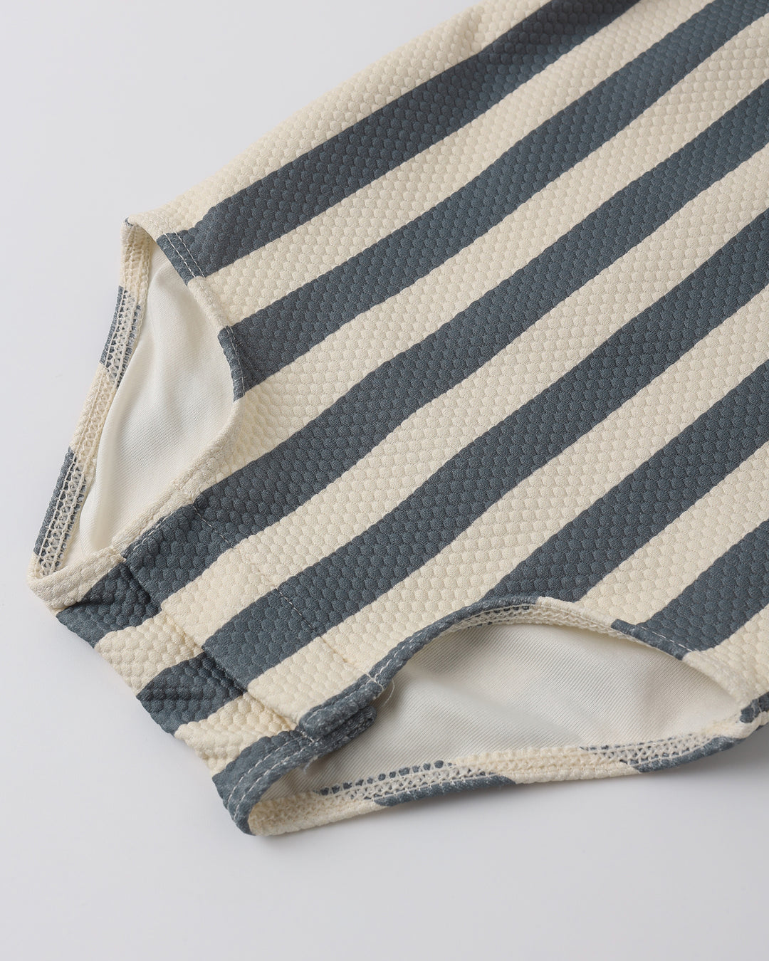 Quincy Mae Scoop Back One-Piece Swimsuit || Retro Ocean Stripe