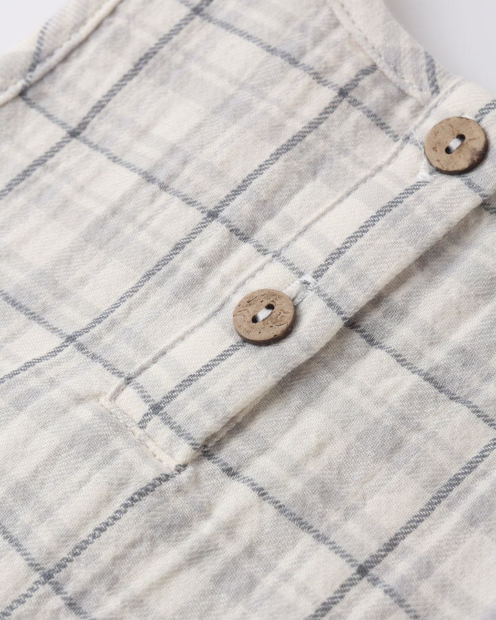 Quincy Mae Woven Tank Set || Blue Plaid