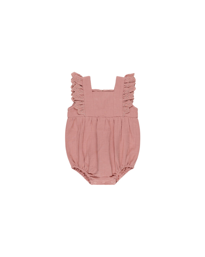 Quincy Mae Naomi Romper || Lipstick