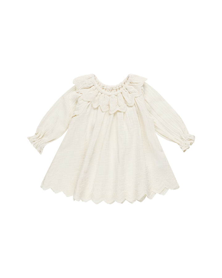 Quincy Mae Long Sleeve Isla Dress || Ivory