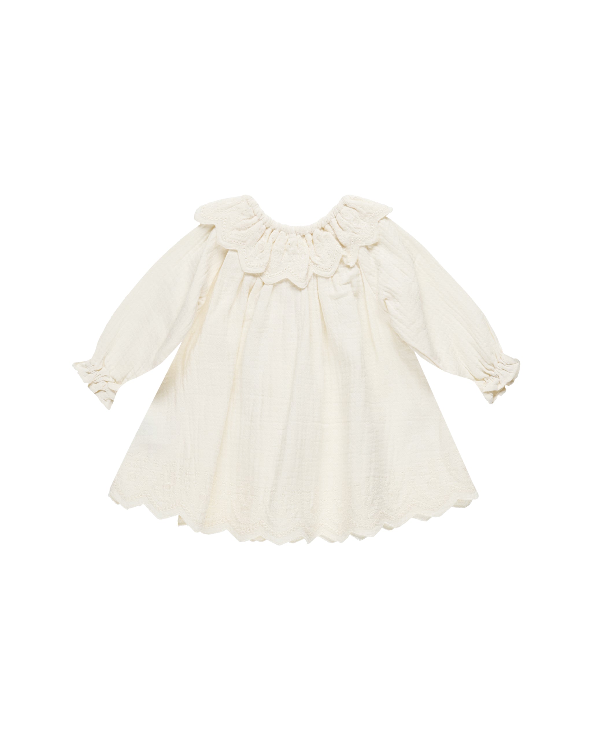 Quincy Mae Long Sleeve Isla Dress || Ivory