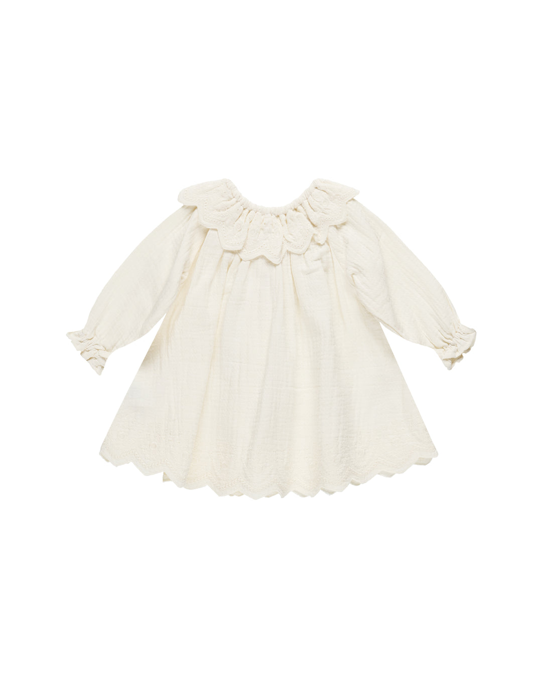Quincy Mae Long Sleeve Isla Dress || Ivory