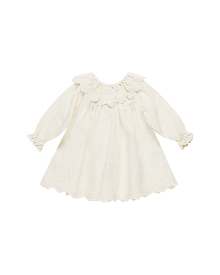 Quincy Mae Long Sleeve Isla Dress || Ivory