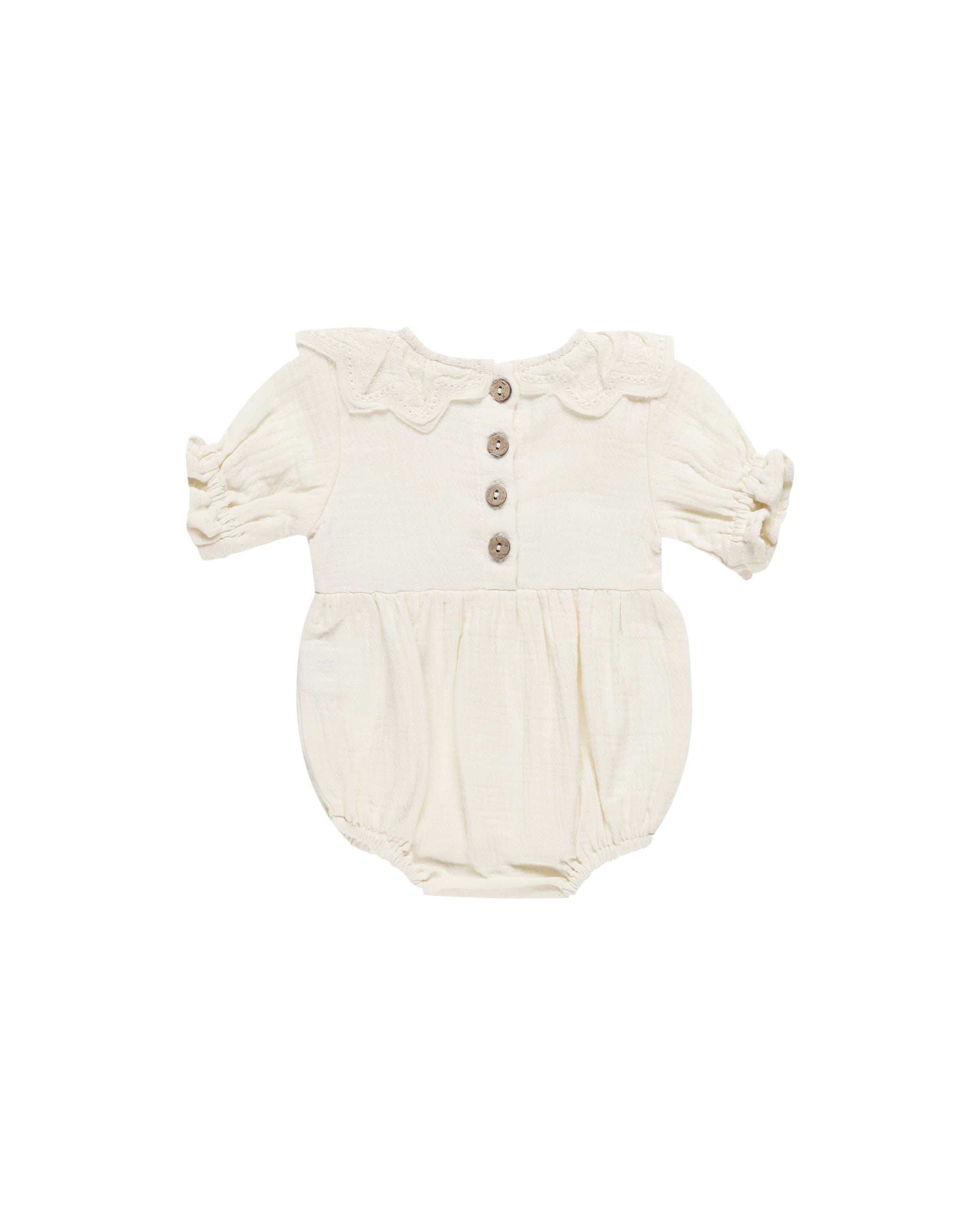 Quincy Mae Collared Romper || Ivory