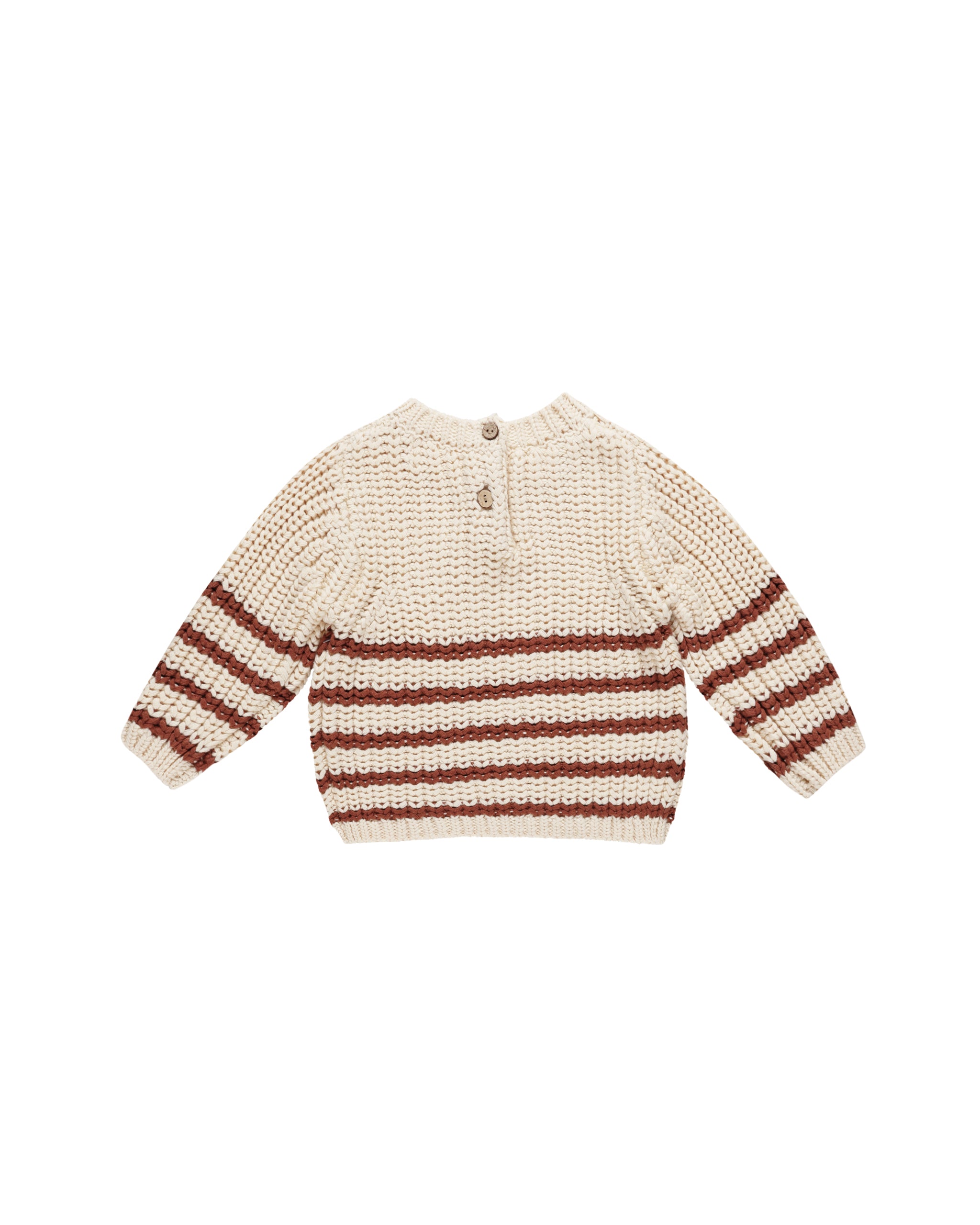 Quincy Mae Rex Sweater || Cranberry Stripe