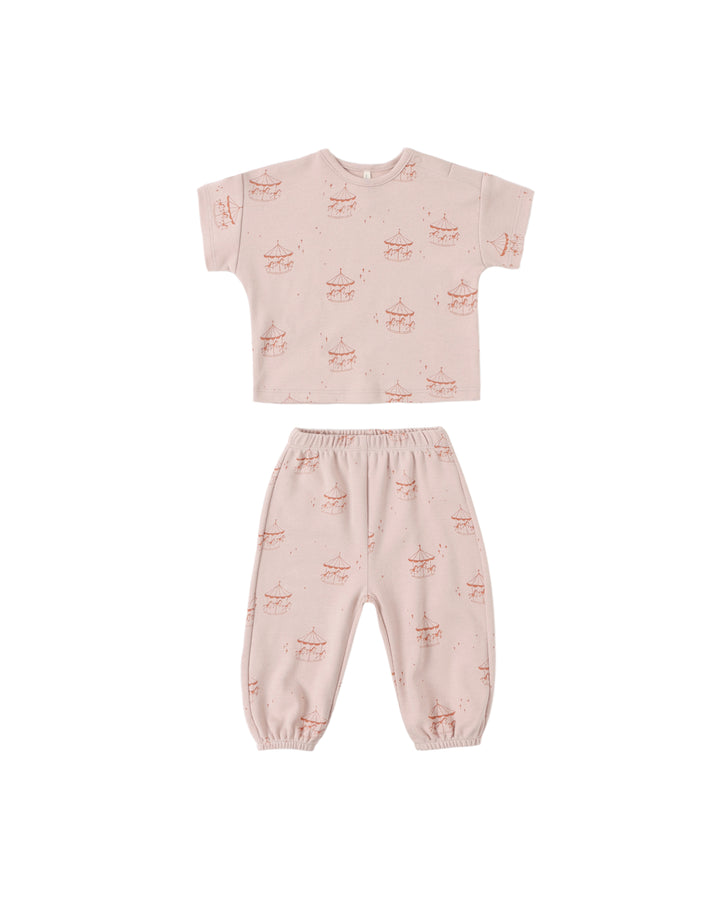 Quincy Mae Jersey Tee + Pant Set || Carousel