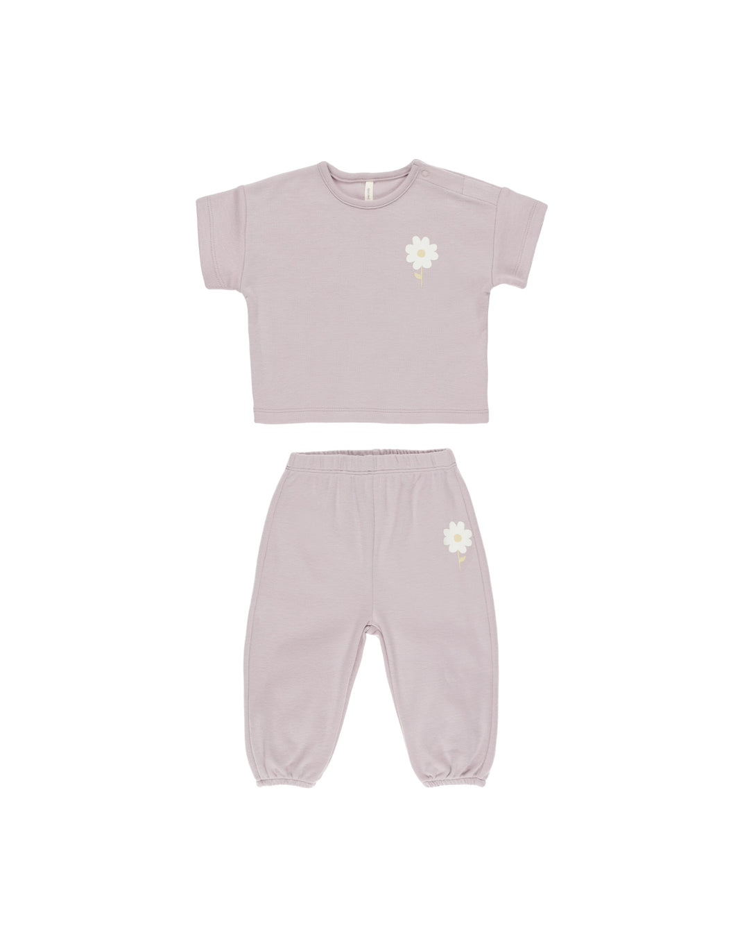 Quincy Mae Jersey Tee + Pant Set || Daisy