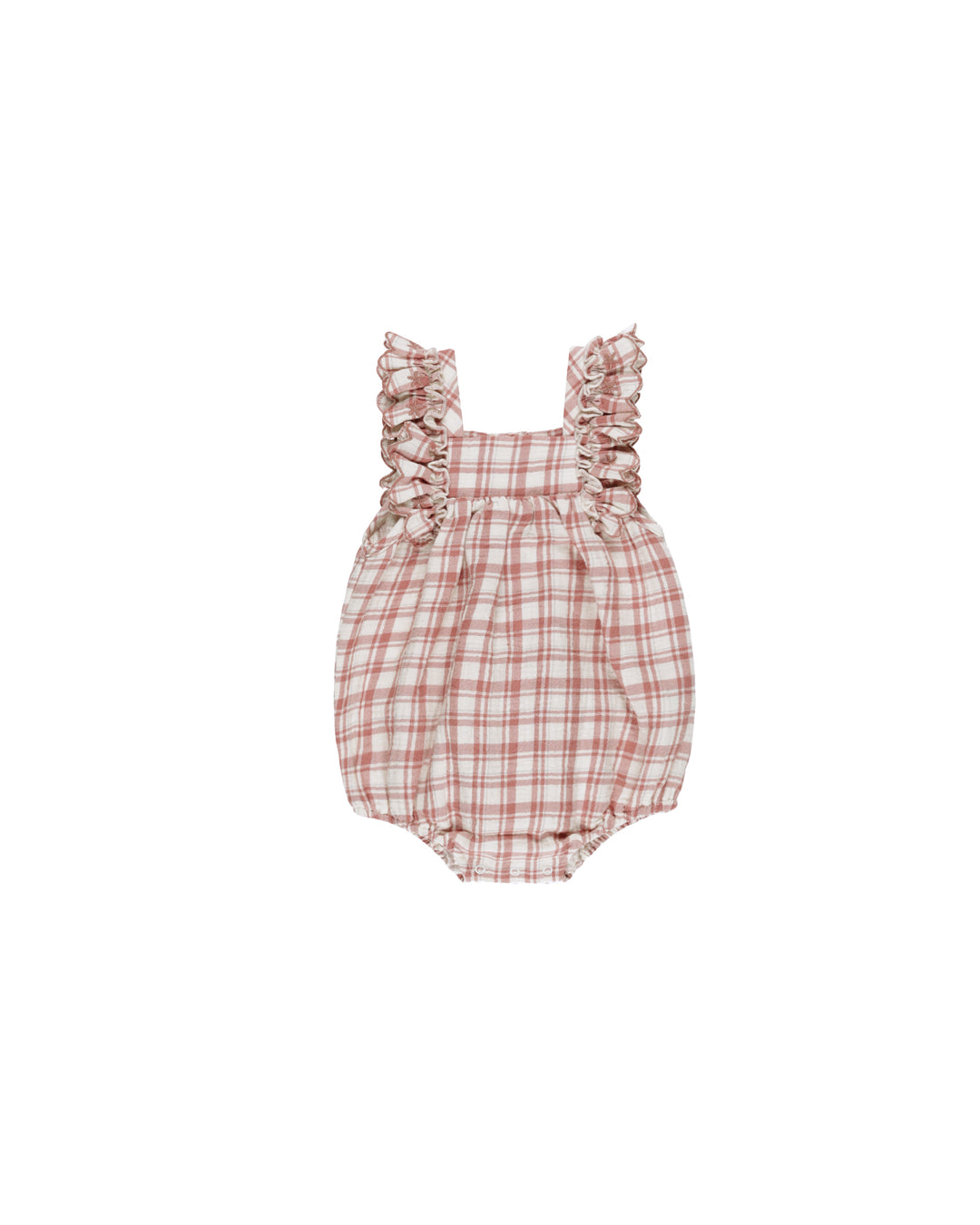 Quincy Mae Maya Romper || Pink Plaid