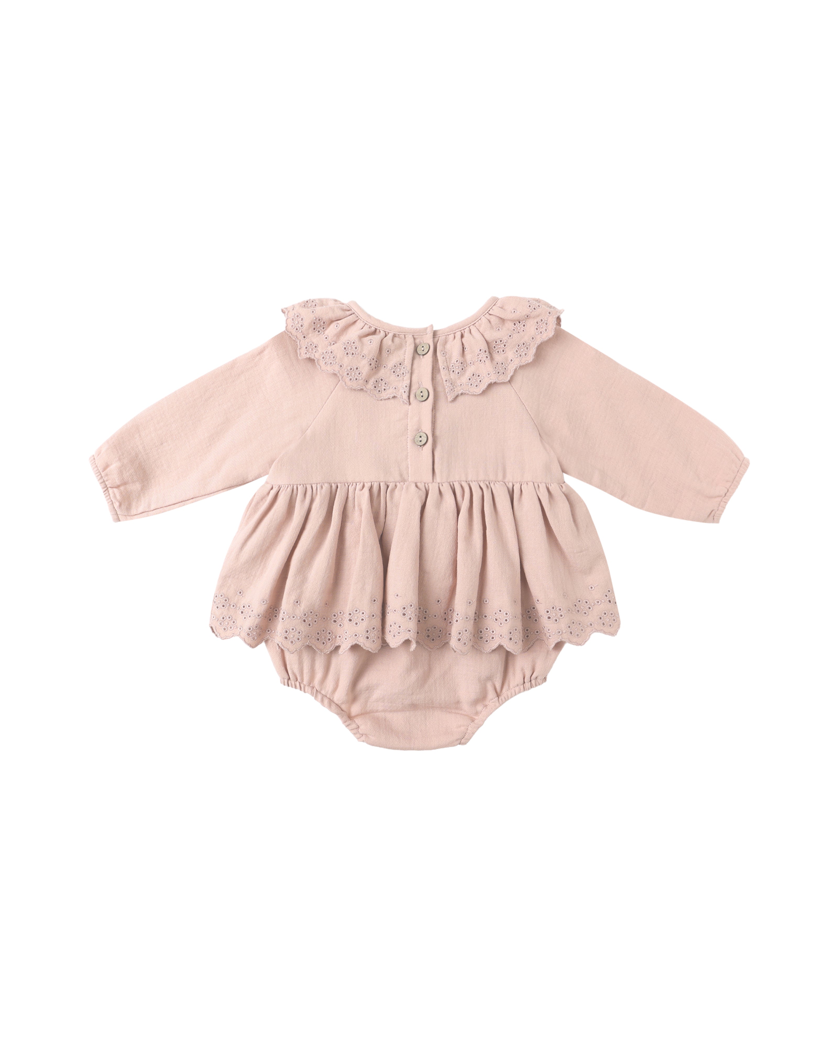 Quincy Mae Thalia Romper || Rose