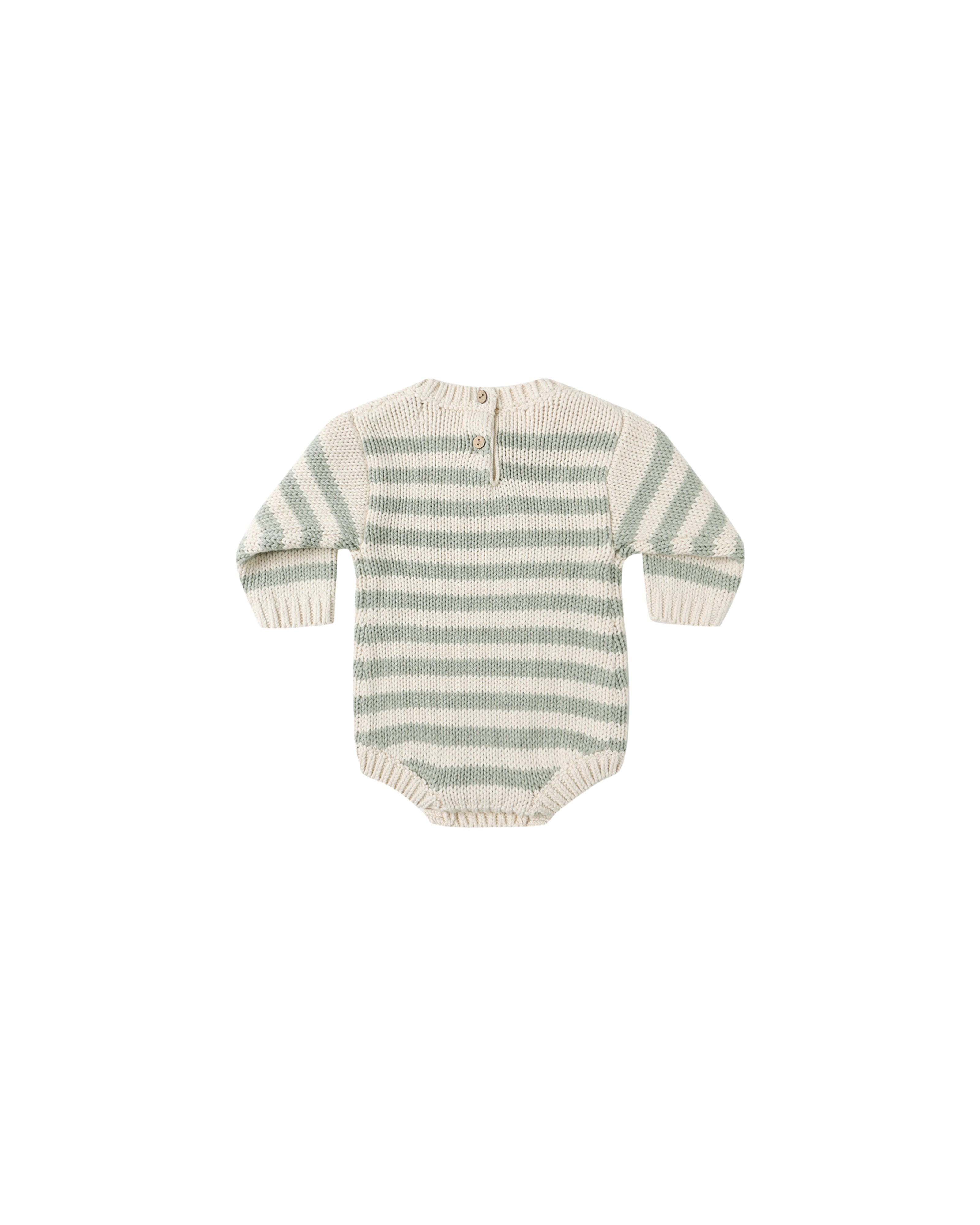 Quincy Mae Rex Romper || Fern Stripe