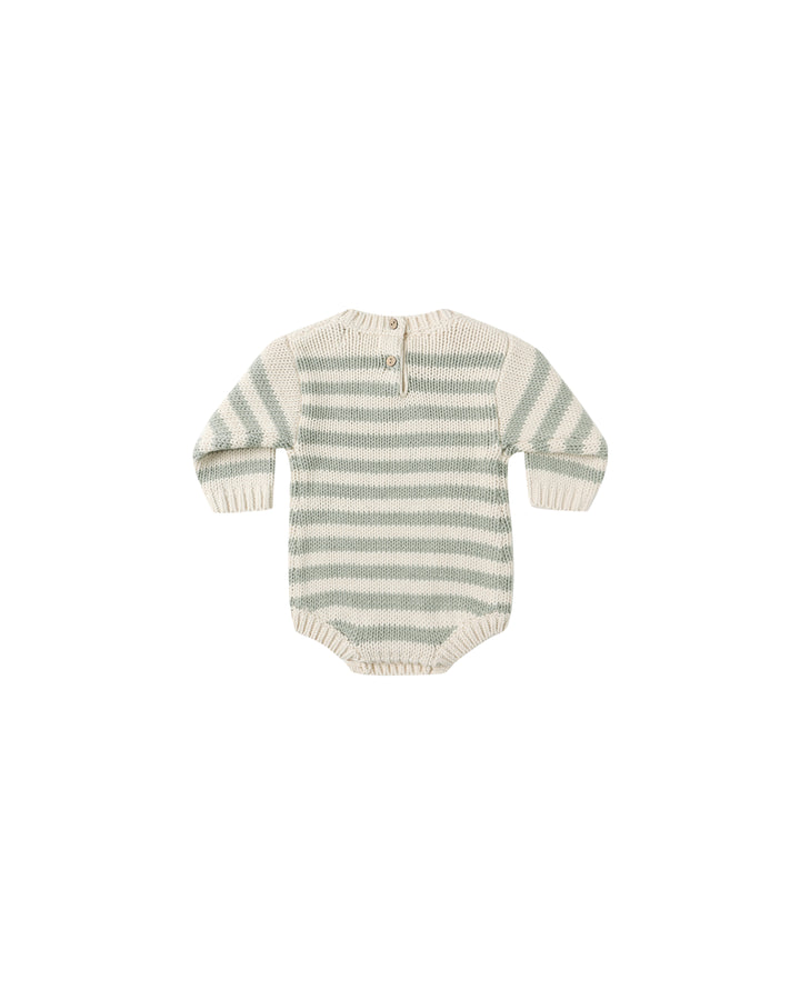 Quincy Mae Rex Romper || Fern Stripe