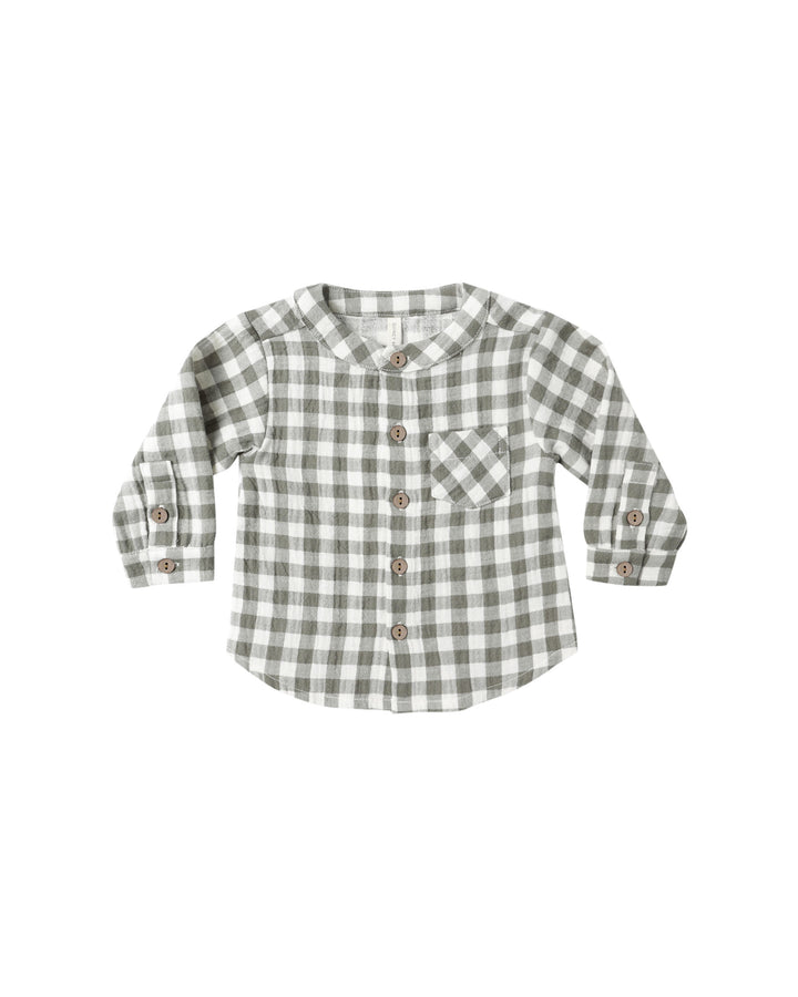 Quincy Mae Milo Shirt || Forest Check